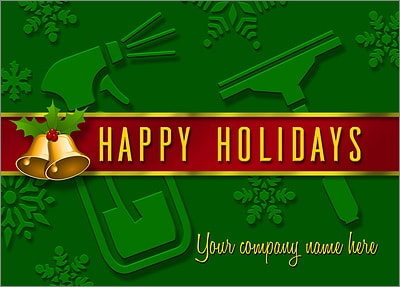 Window Washing Card Green