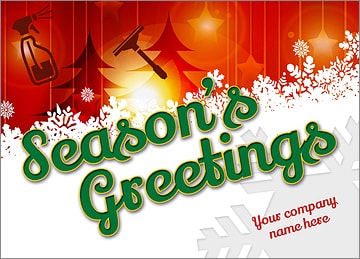Window Washing Snow Card