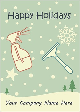 Window Washing Snowfall Card