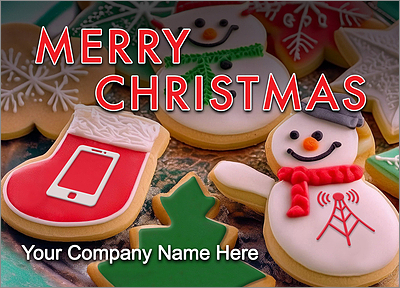 Wireless Christmas Card (Glossy White) 