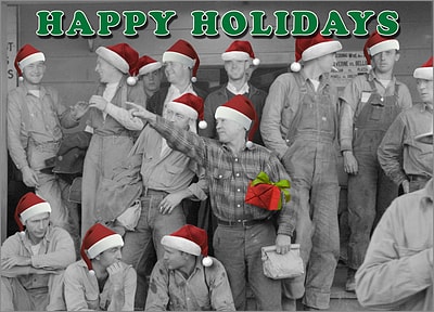 Workforce Laborers Christmas Card