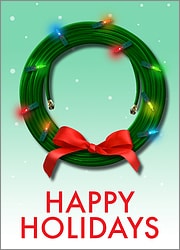 Wreath Cable Christmas Card