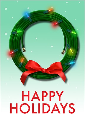 Wreath Cable Christmas Card