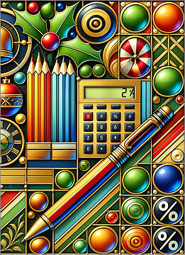 Accountant Christmas Card Elegant