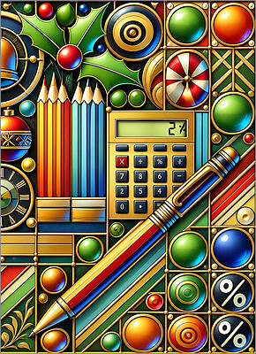 Accountant Christmas Card Elegant