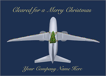 Airplane Christmas Tree Card