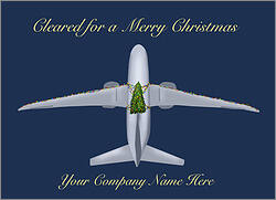 Airplane Christmas Tree Card