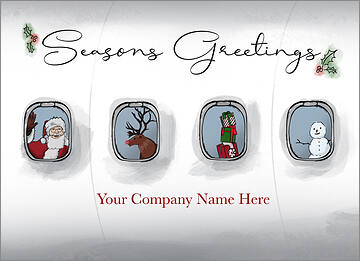 Airplane Windows Holiday Card