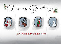Airplane Windows Holiday Card