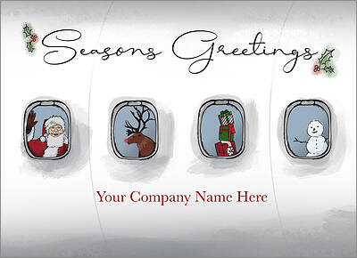 Airplane Windows Holiday Card