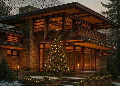 Architect Christmas Card House