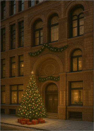 Architect Christmas Card Tree