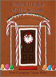 Candy Cane Door Holiday Card