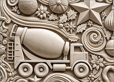 Cement Christmas Card Creative