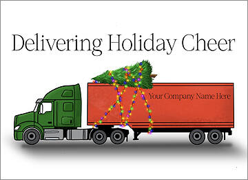 Christmas Tree Trucking Holiday Card