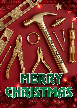 Construction Tools Christmas Card