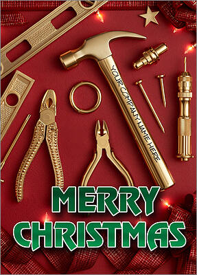 Construction Tools Christmas Card
