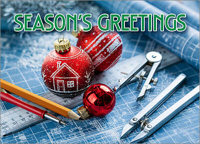Drafting Ornaments Holiday Card