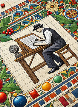 Draftsman Christmas Card Stylish