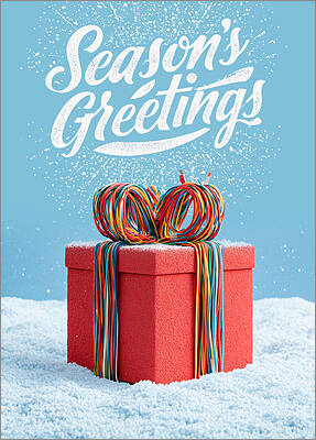 Electrical Wires Gift Holiday Card