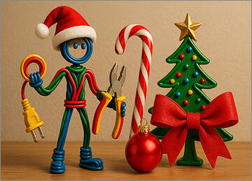 Electrician Christmas Card Wireman