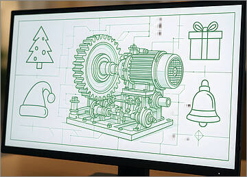 Engineering Christmas Card Screen