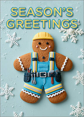 Gingerbread Tool Belt Holiday Card