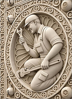 Plumber Christmas Card Cool