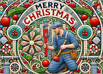 Plumber Christmas Card Wondrous