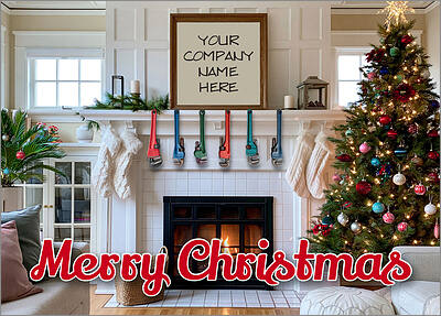 Plumbing Wrenches Christmas Card