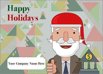 Santa Bankers Christmas Card
