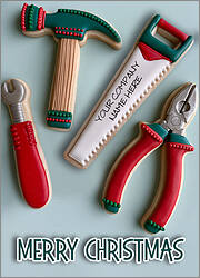 Tool Christmas Cookies Card