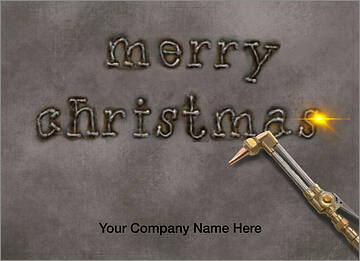 Welded Steel Merry Christmas Card