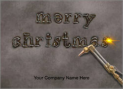 Welded Steel Merry Christmas Card
